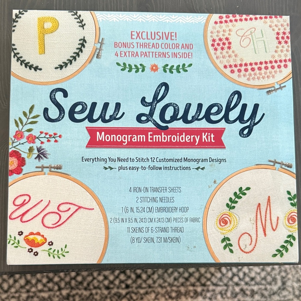 New Monogram Embroidery Kit - Multicolor
